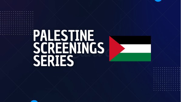 Title slide: Jeeran Social Club presents the Palestine Screenings Series, with the Palestinian flag.